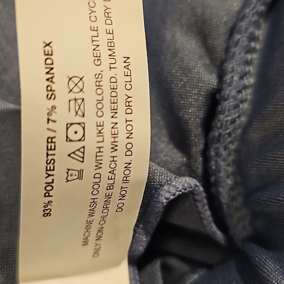 NWT Series*8 Fitness Sports Bra w decorative opening. Blue/Gray Large - Picture 7 of 7